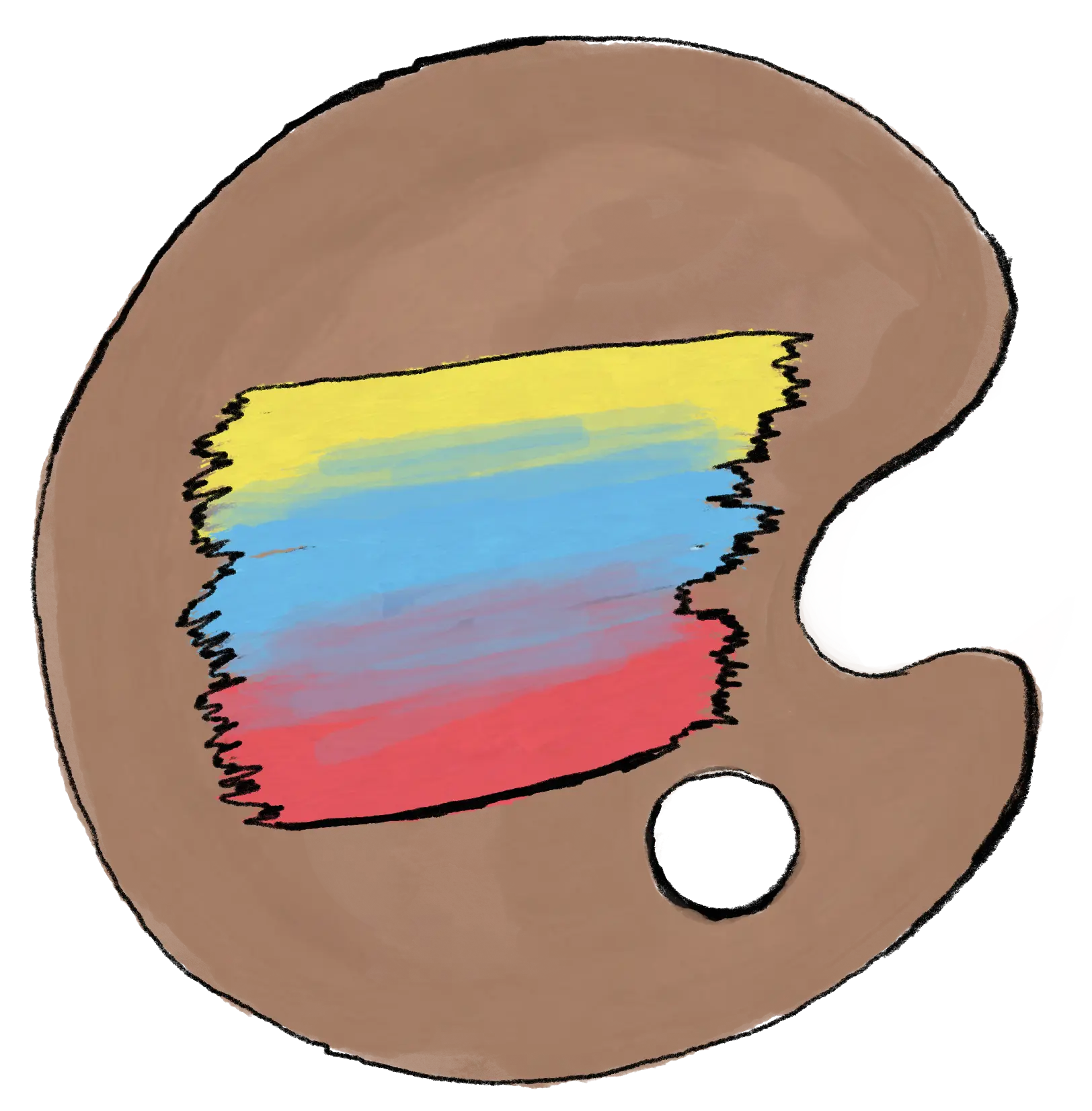 pallete paint menu open