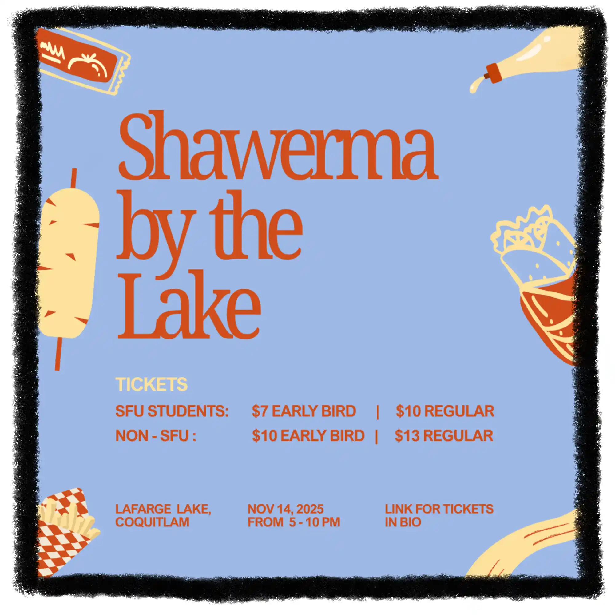 Shawarma by the Lake event graphic